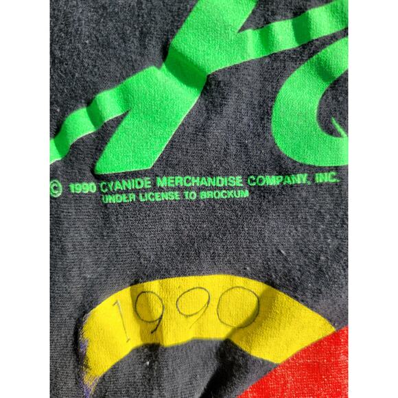 Poison Flesh and Blood Tour T-Shirt Vintage Single Stitch Size XL Double Sided - Picture 6 of 7